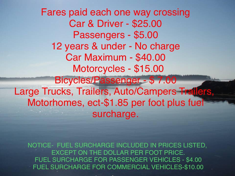 ferry prices